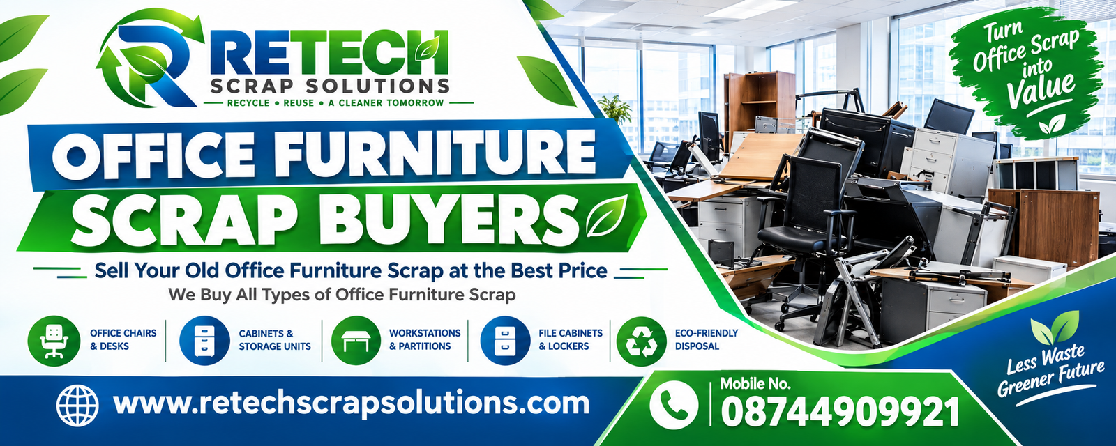 Office Furniture Scrap Buyers in Noida